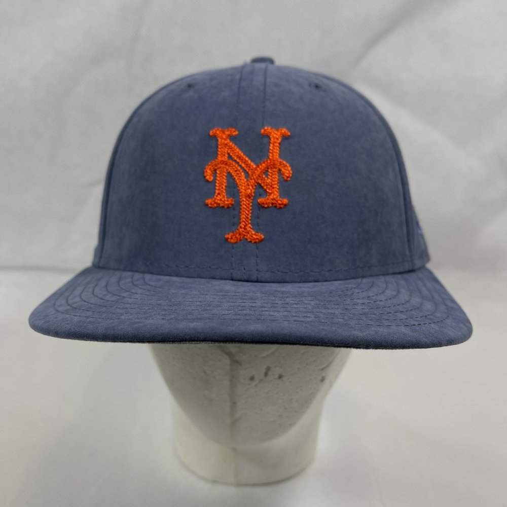 New Era 59FIFTY NY METS Aimé Leon Dore BLUE PEACHED NYLON FITTED HAT 7 1/4" Grey